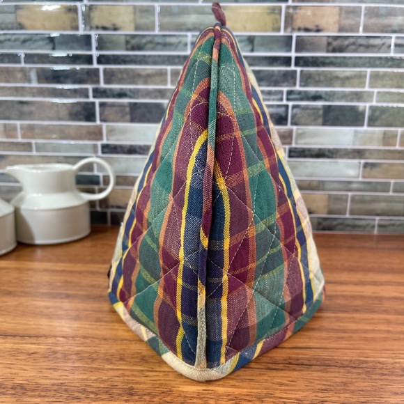 Farm House Style Plaid Quilted Tea Cozy ~ Teapot Warmer ~ NEW - Picture 4 of 6